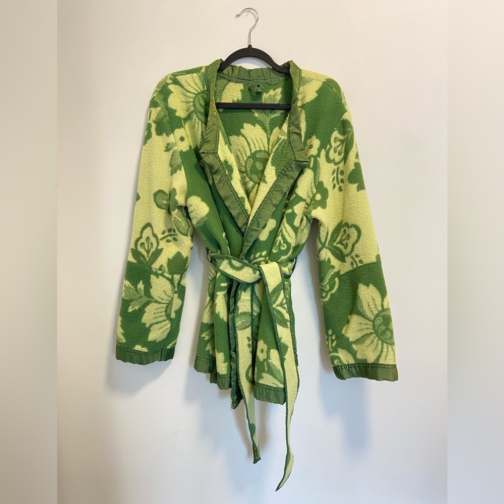 Green Blanket Wrap Coat